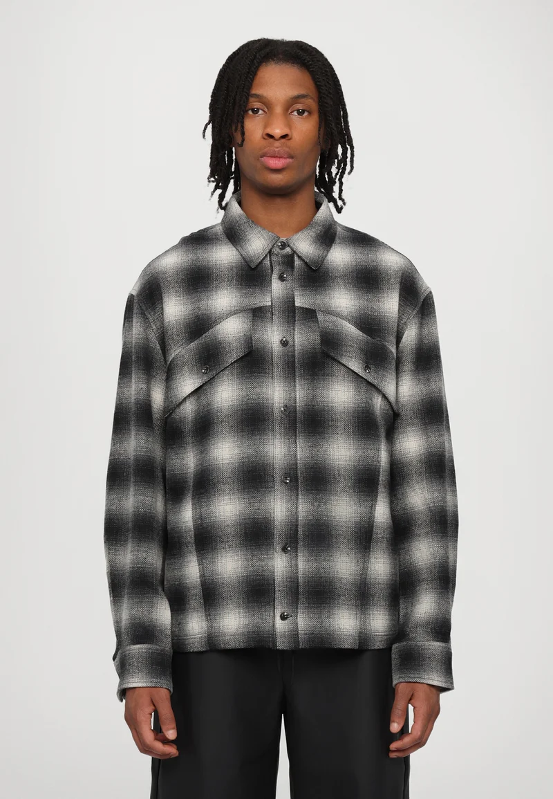 Authentic USA Online Han Kjøbenhavn RELAXED CHECKED SHIRT - Shirt black Clothing Shirts Casual Shirts