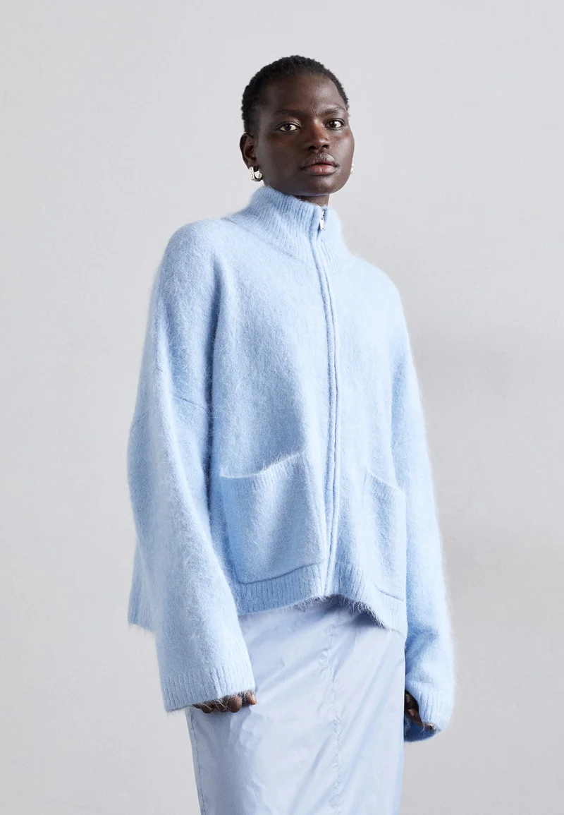 world-wide renown Holzweiler TINE FLUFFY CARDIGAN - Cardigan light blue Clothing Knitwear & Cardigans Cardigans