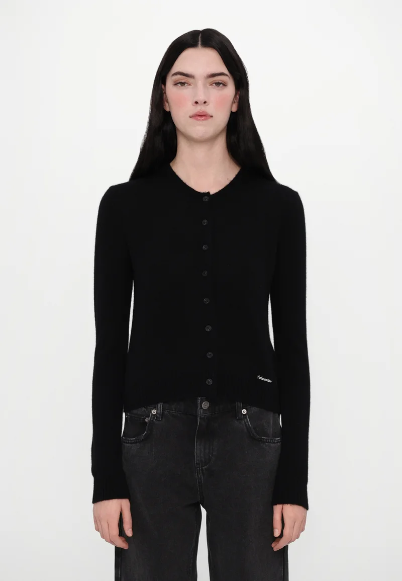 designer fashion Holzweiler CARDIGAN - Cardigan black Clothing Knitwear & Cardigans Cardigans