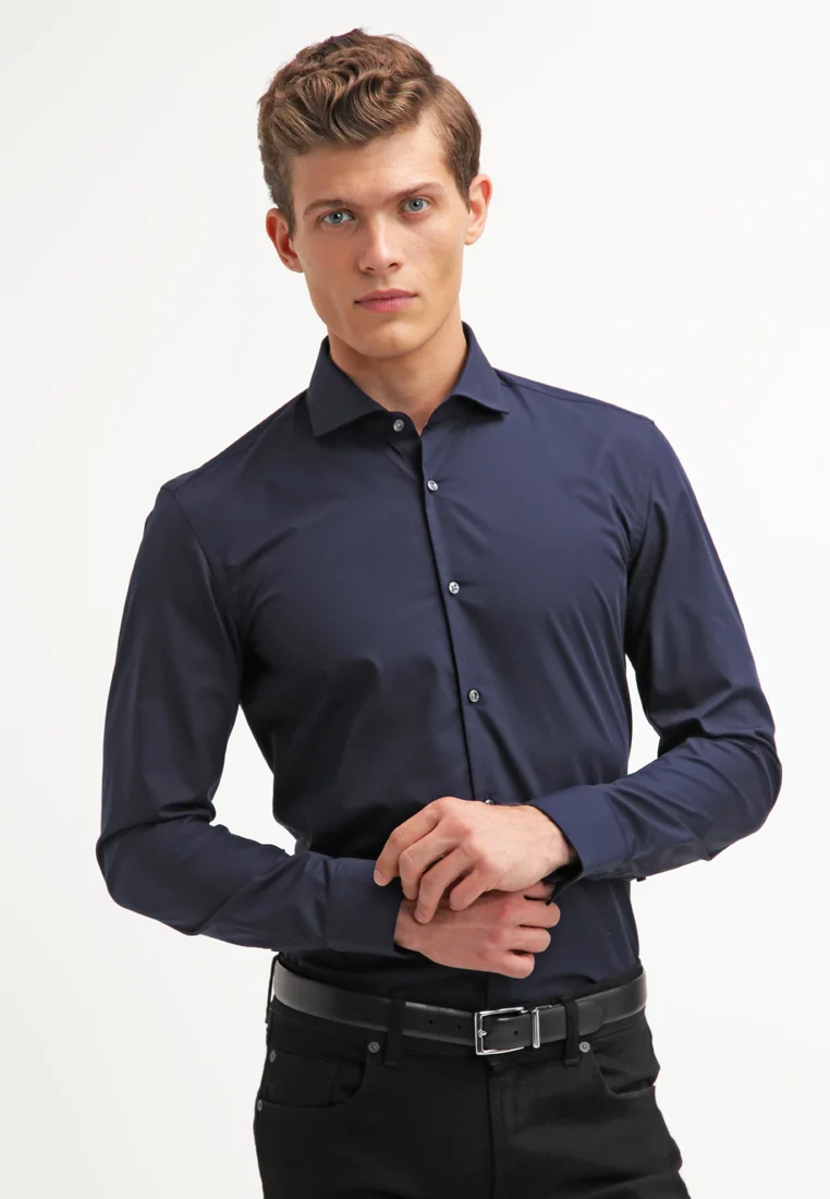 New York HUGO JASON SLIM FIT - Formal shirt navy Clothing Shirts Business Shirts