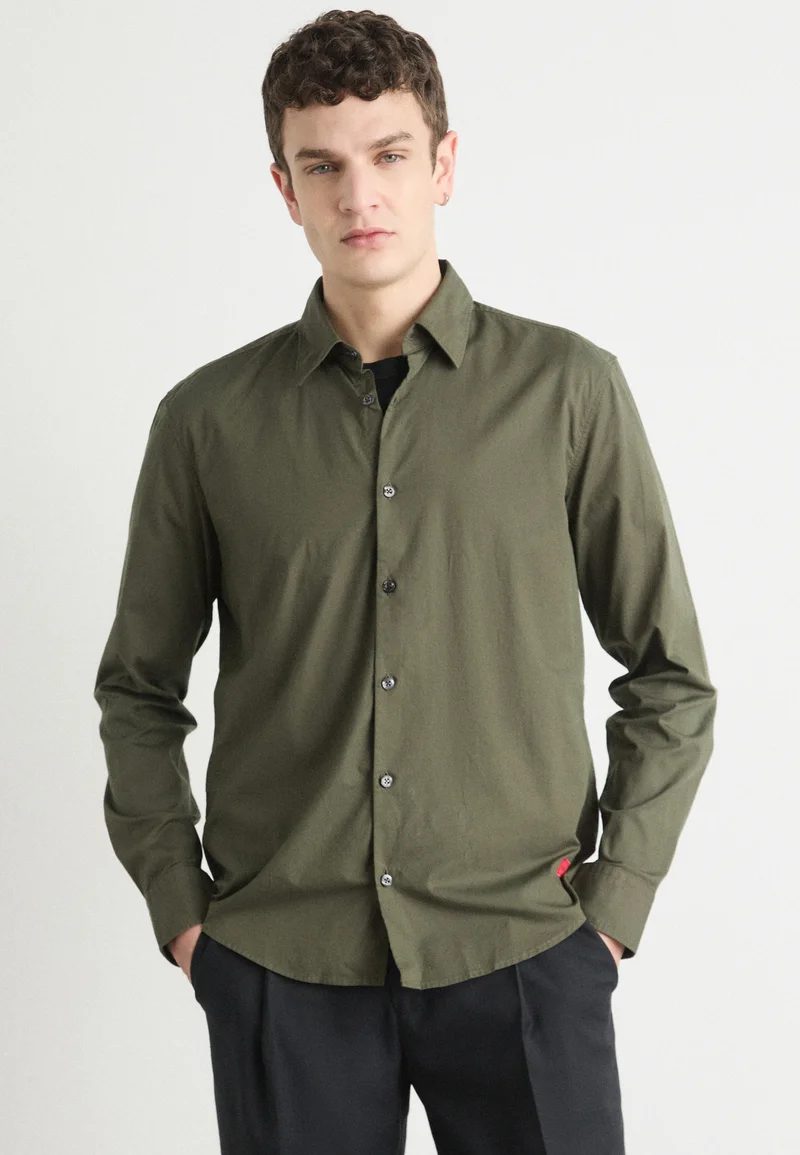 designer fashion HUGO ERMO - Formal shirt dark beige Clothing Sale Shirts Business Shirts
