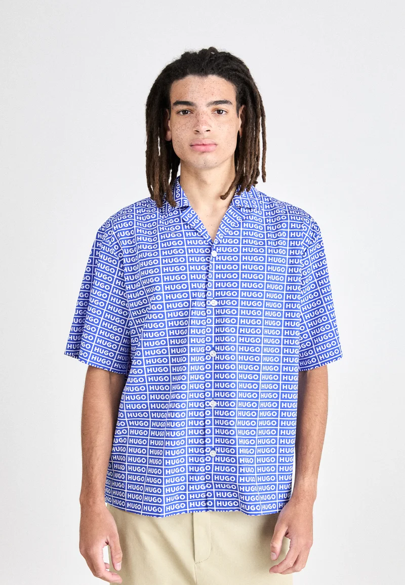 wholesale dealer HUGO ELIGINO - Shirt open blue Clothing Sale Shirts Business Shirts