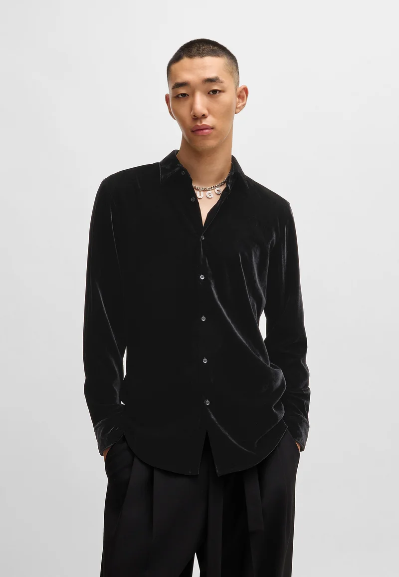 Store HUGO KENNO - Shirt black Clothing Sale Shirts Business Shirts