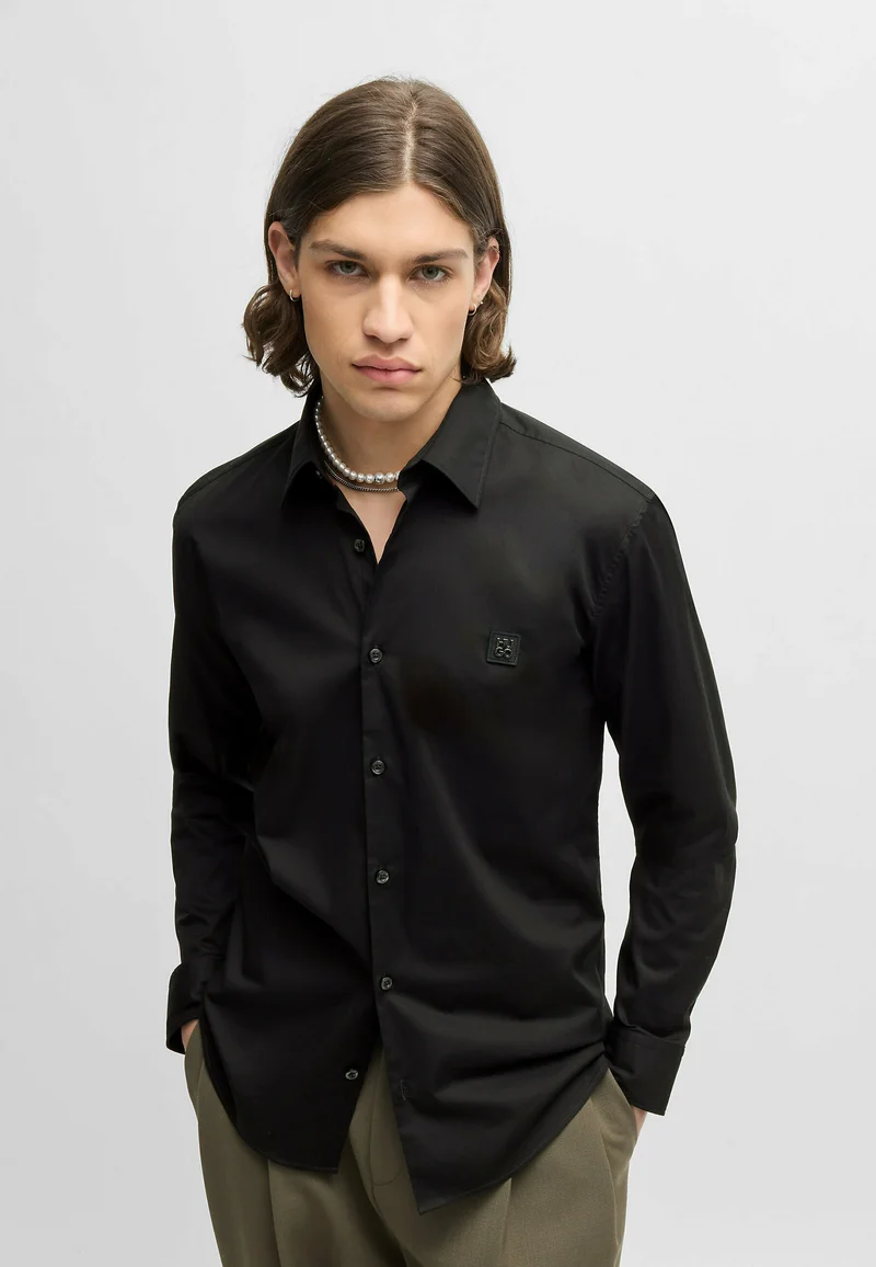 outlet boutique HUGO ERMO - Formal shirt black one Clothing Shirts Business Shirts