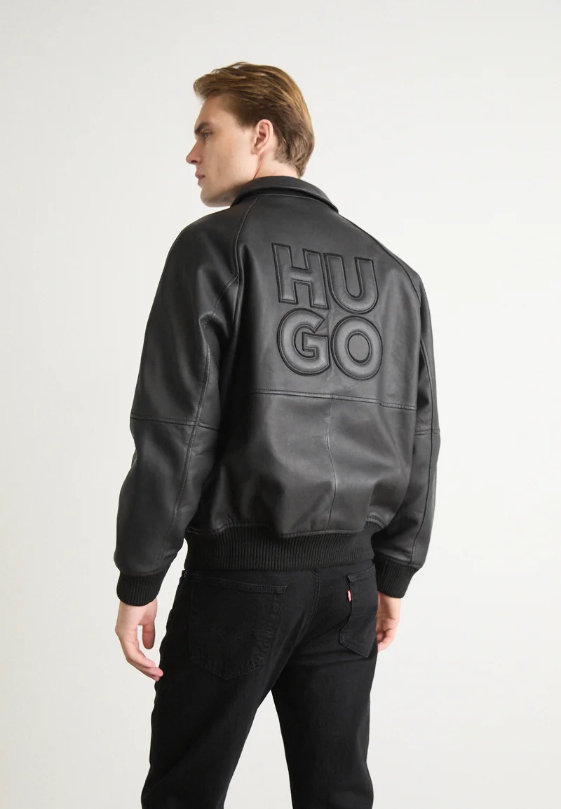 stable quality HUGO LARSTON - Bomber Jacket black Clothing Sale Jackets Gilet Bomber Jackets