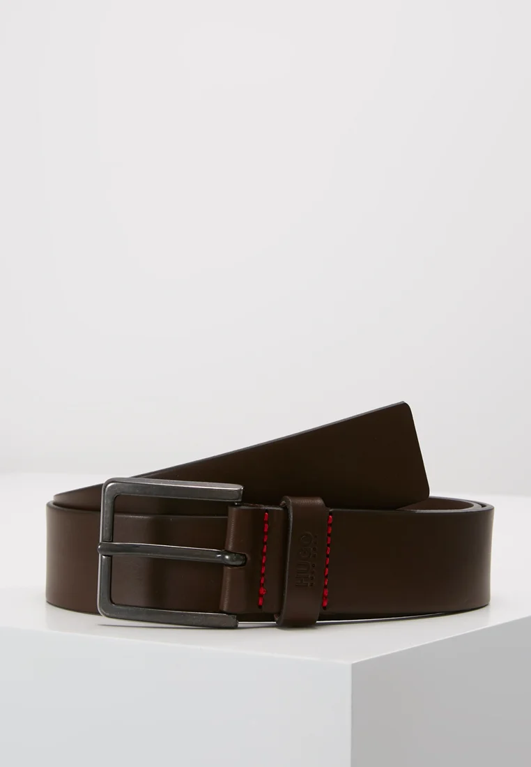 fashionable design HUGO GIONIO - Belt business dark brown Accessories Belts Braided belt