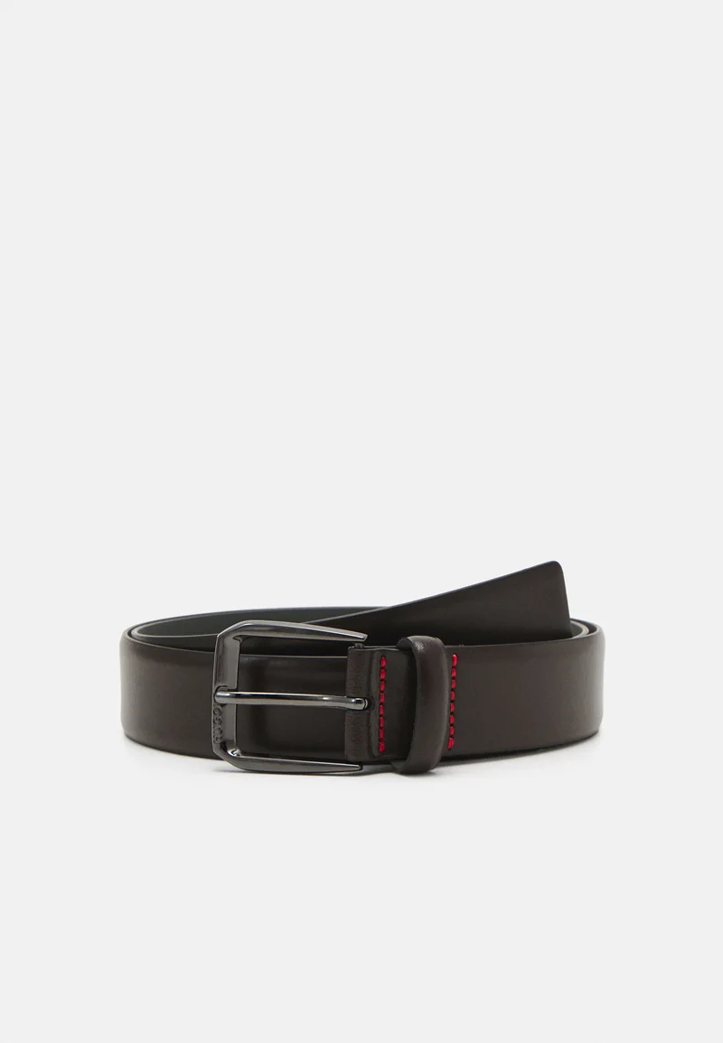Exclusive HUGO GIUEL - Belt business dark brown Accessories Belts Braided belt