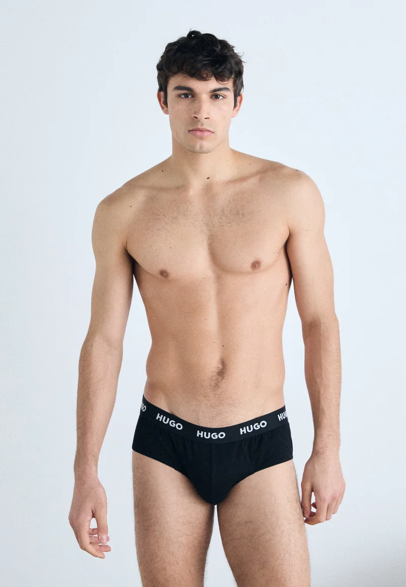 luxury lifestyle brand HUGO HIPBRIEF 3 PACK - Briefs black Clothing Sale Underwear & Socks Bathrobes