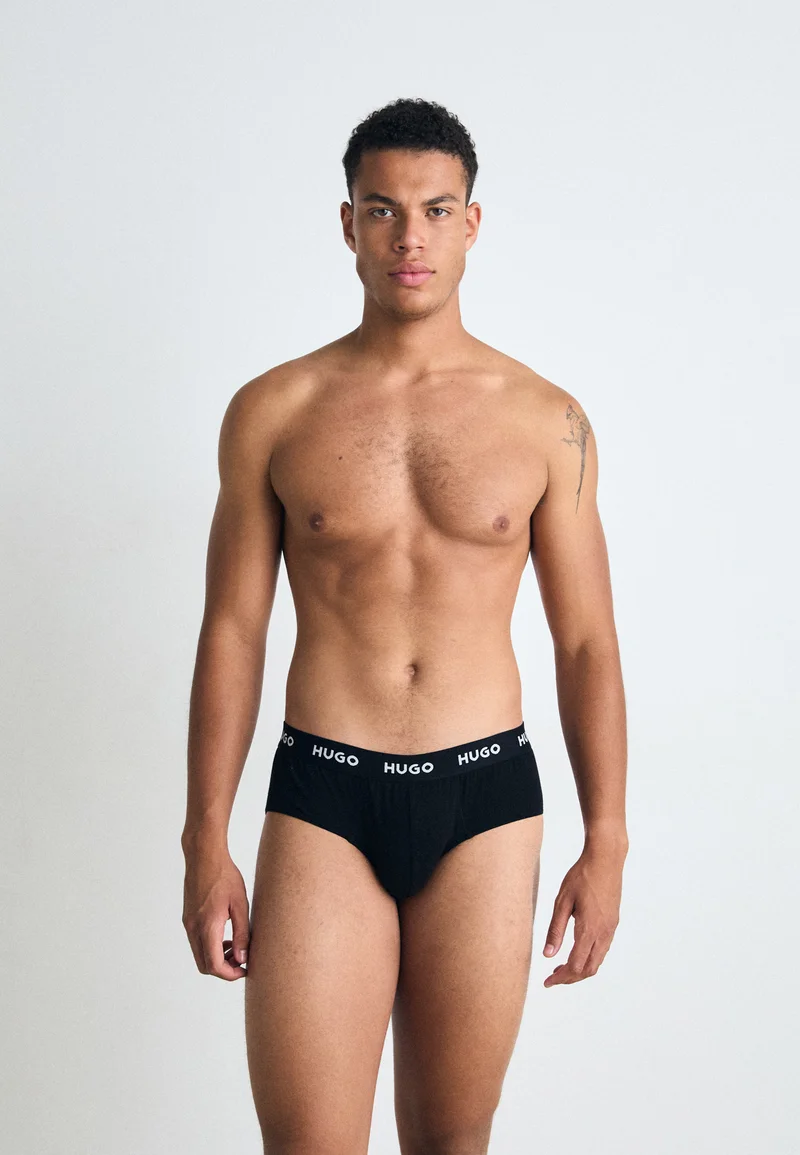 Best Prices HUGO HIPBRIEF 3 PACK - Briefs black Clothing Sale Underwear & Socks Bathrobes
