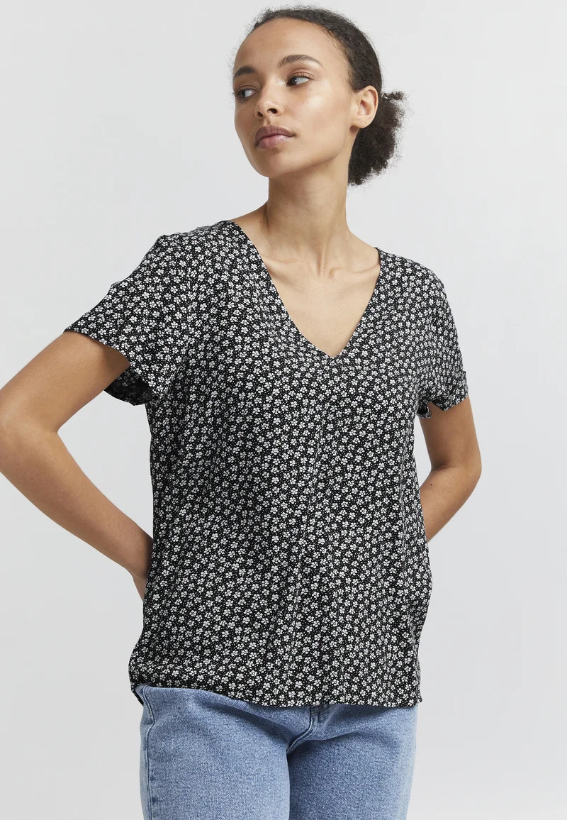 stable quality ICHI IHVERA - Blouse total eclipse Clothing Shirts & Blouses Blouses
