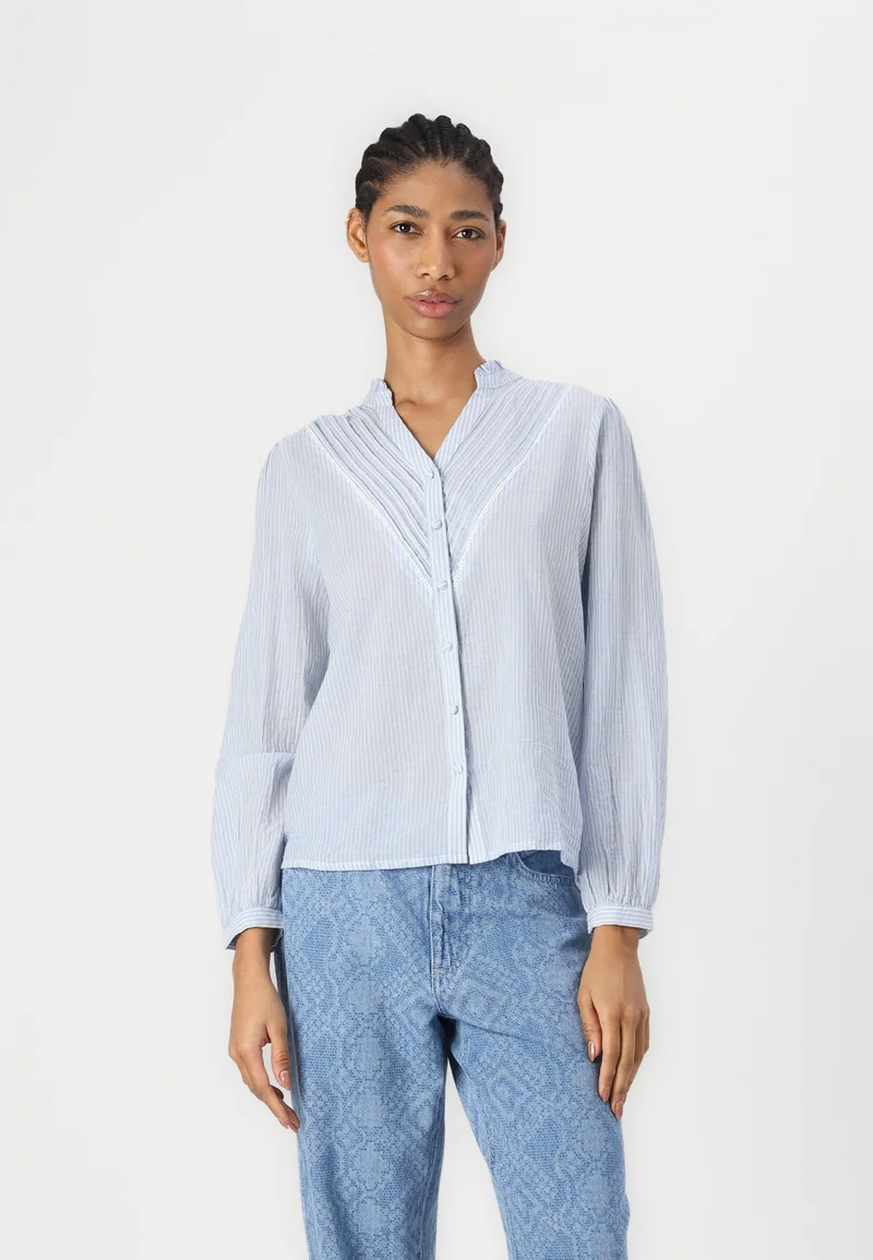 New Arrival ICHI ROMANCY - Blouse zen blue Clothing Shirts & Blouses Blouses