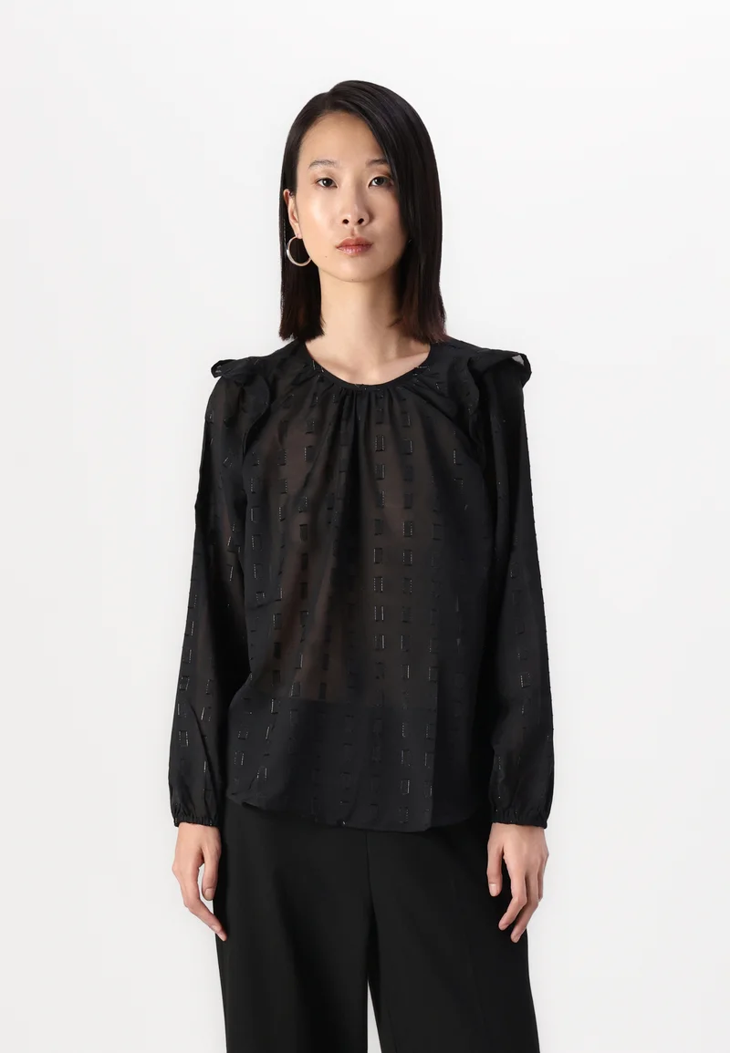 Free Shipping ICHI EFOTA  - Blouse black Clothing Shirts & Blouses Blouses