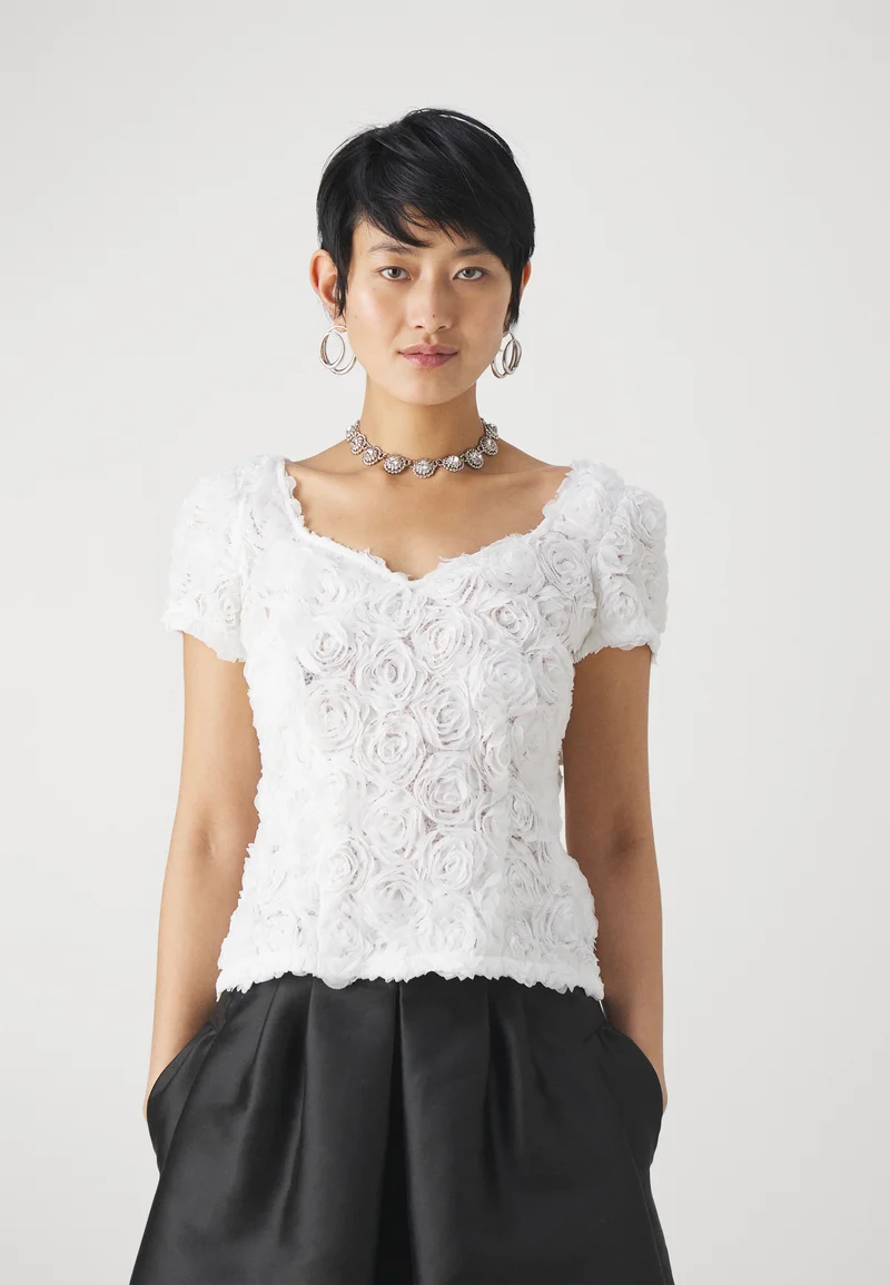 large discount Ida Sjöstedt LOUISE - Print T-shirt ivory Clothing Shirts & Blouses Blouses