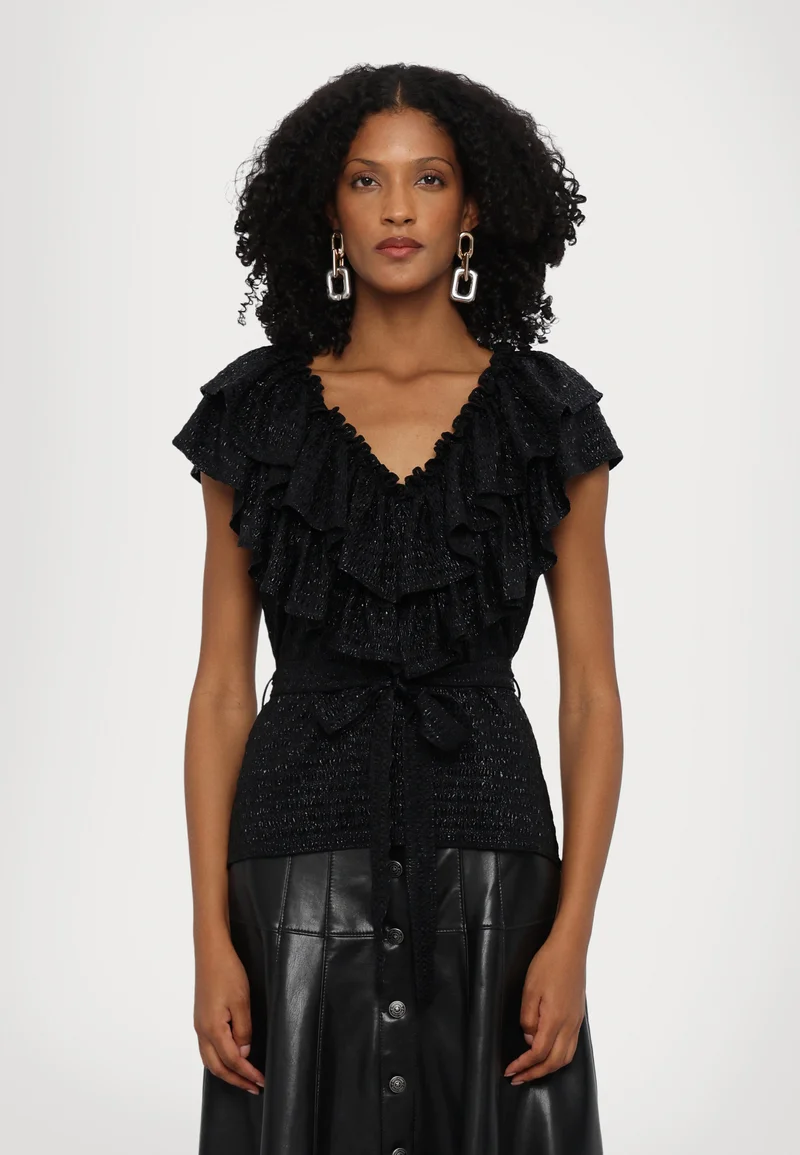 Official Ida Sjöstedt EYRA  - Blouse black shine Clothing Shirts & Blouses Blouses