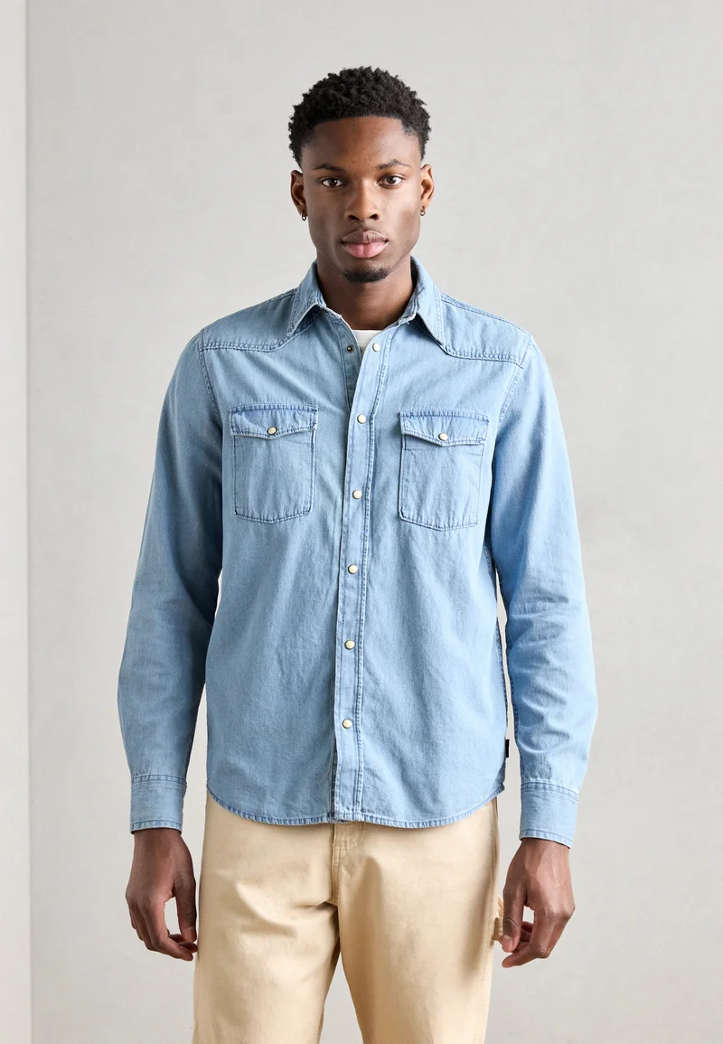reasonable price INDICODE JEANS Shirt - blue wash Clothing Shirts Casual Shirts