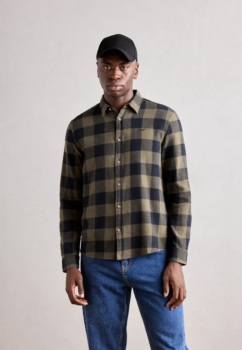 Official INDICODE JEANS Shirt - olive/black Clothing Shirts Casual Shirts