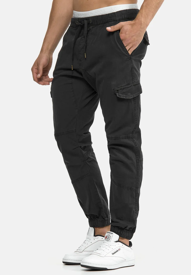 exclusive range INDICODE JEANS LEVI - Cargo trousers black Clothing Trousers Cargo trousers