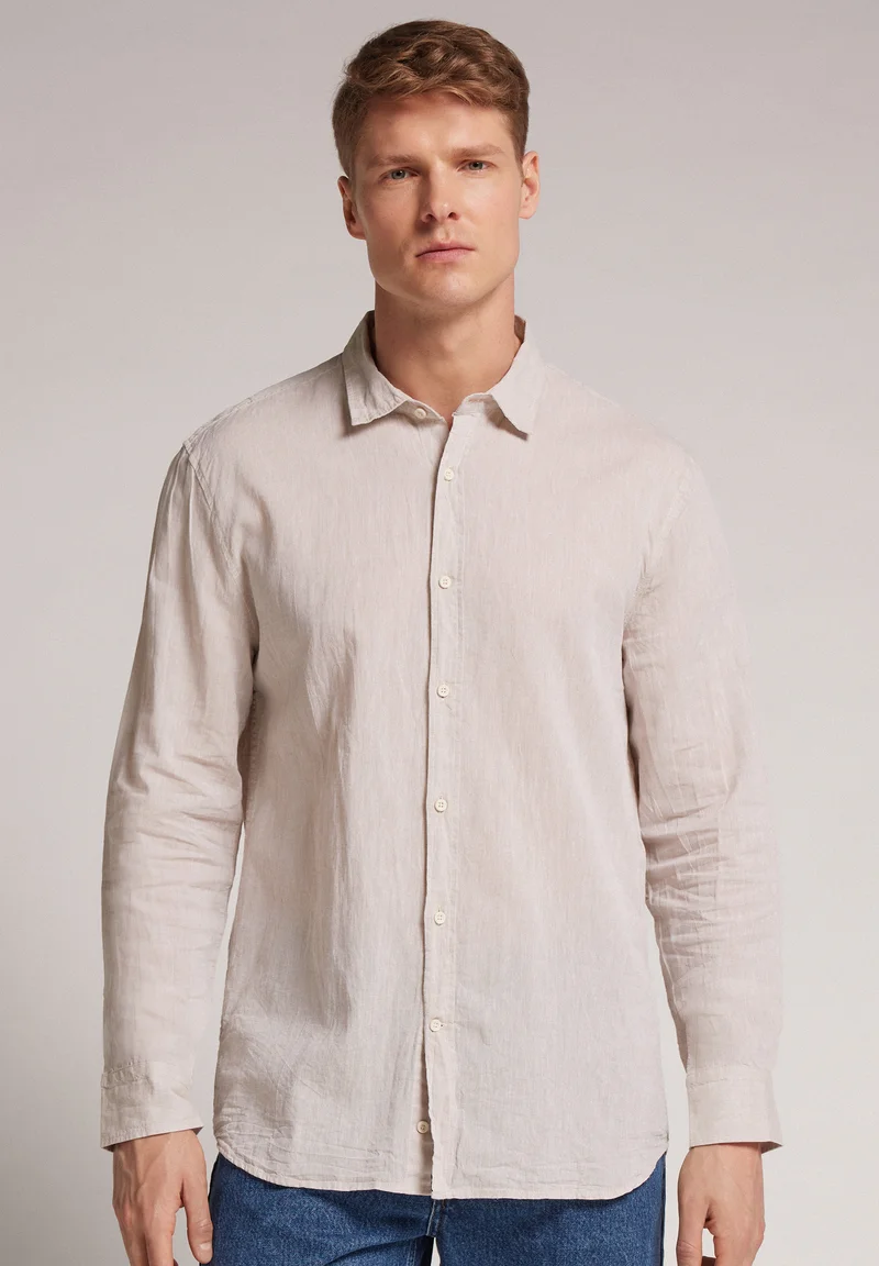 USA Sale Online Store Intimissimi Shirt -  white linen Clothing Shirts Casual Shirts