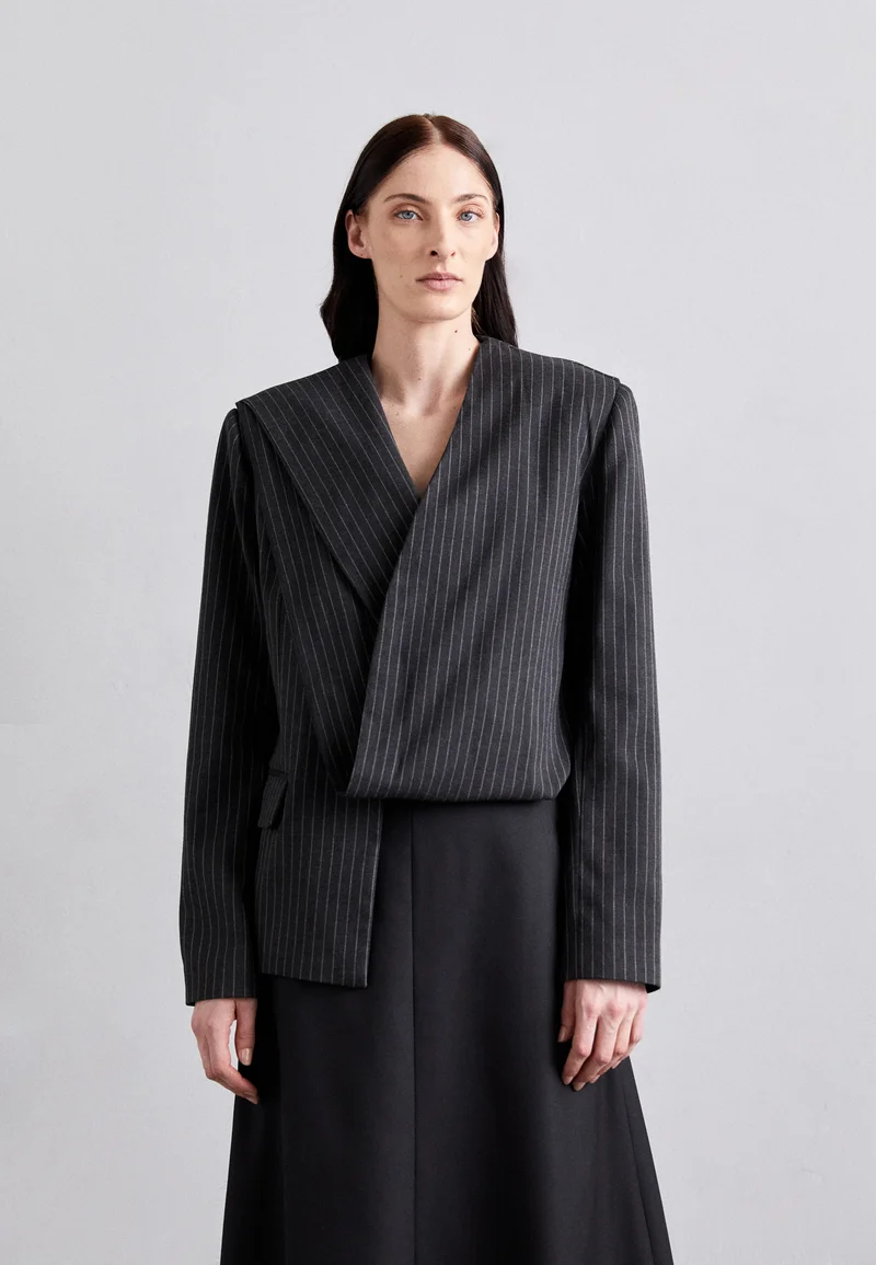 authorized dealers Ioana Ciolacu STRIPED JACKET - Blazer black Clothing Jackets & Blazers Bomber Jackets