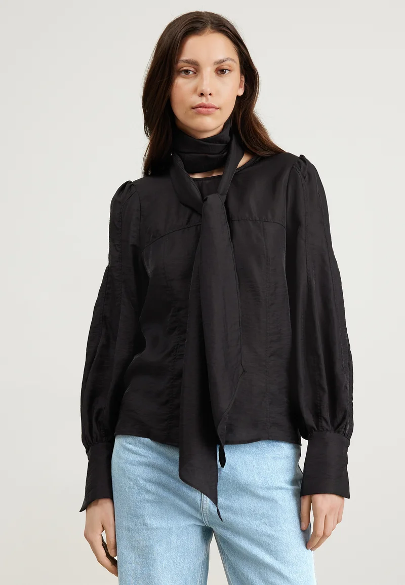 online leading retailer IVY OAK ESME - Blouse black Clothing Shirts & Blouses Blouses