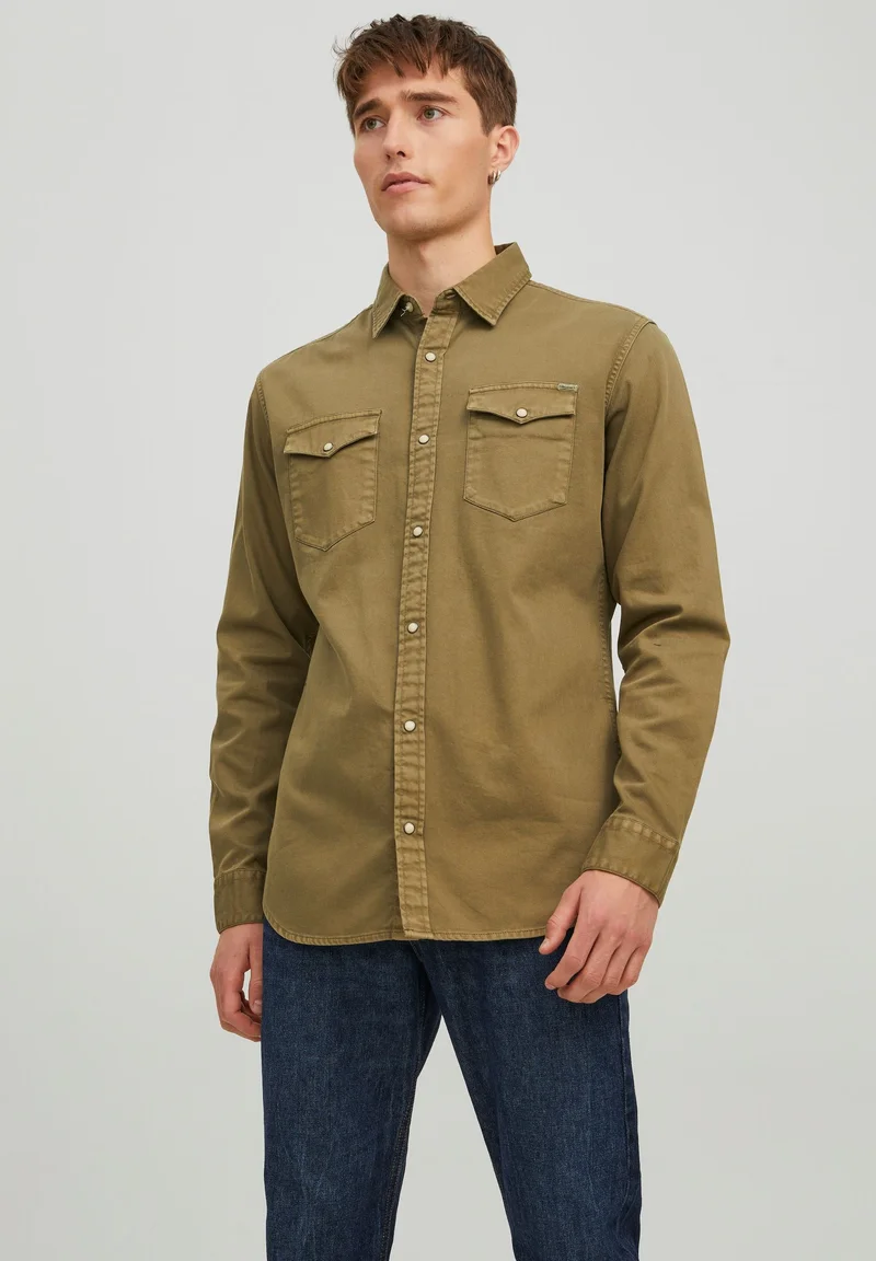 official shop Jack & Jones Shirt - forest night Clothing Shirts Casual Shirts
