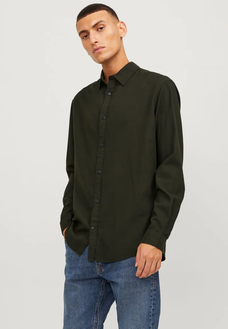 catalogo Jack & Jones JJEGINGHAM SHIRT - Shirt olive Clothing Sale Shirts Business Shirts