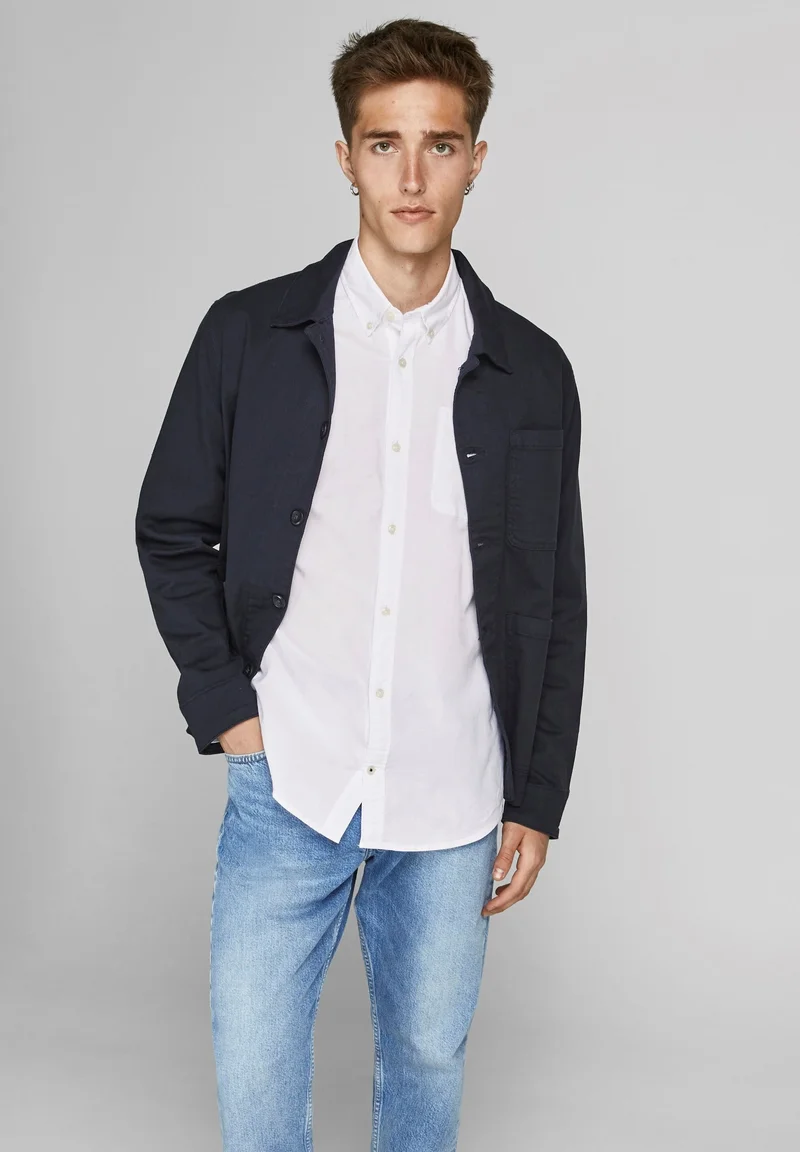 outlet for sale Jack & Jones JJEOXFORD  - Shirt white Clothing Shirts Casual Shirts