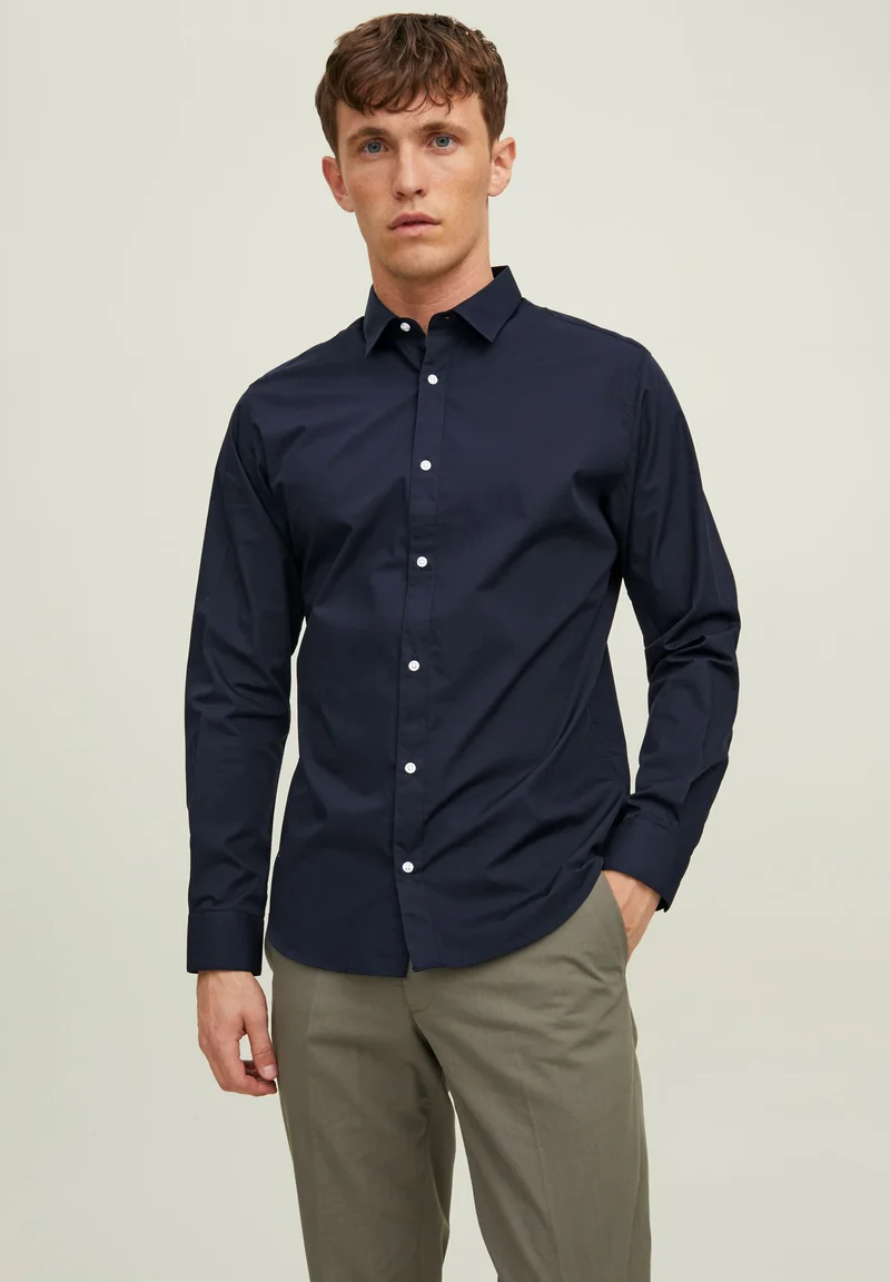 Sale Online Jack & Jones JJJOE SHIRT - Shirt navy blazer Clothing Shirts Casual Shirts