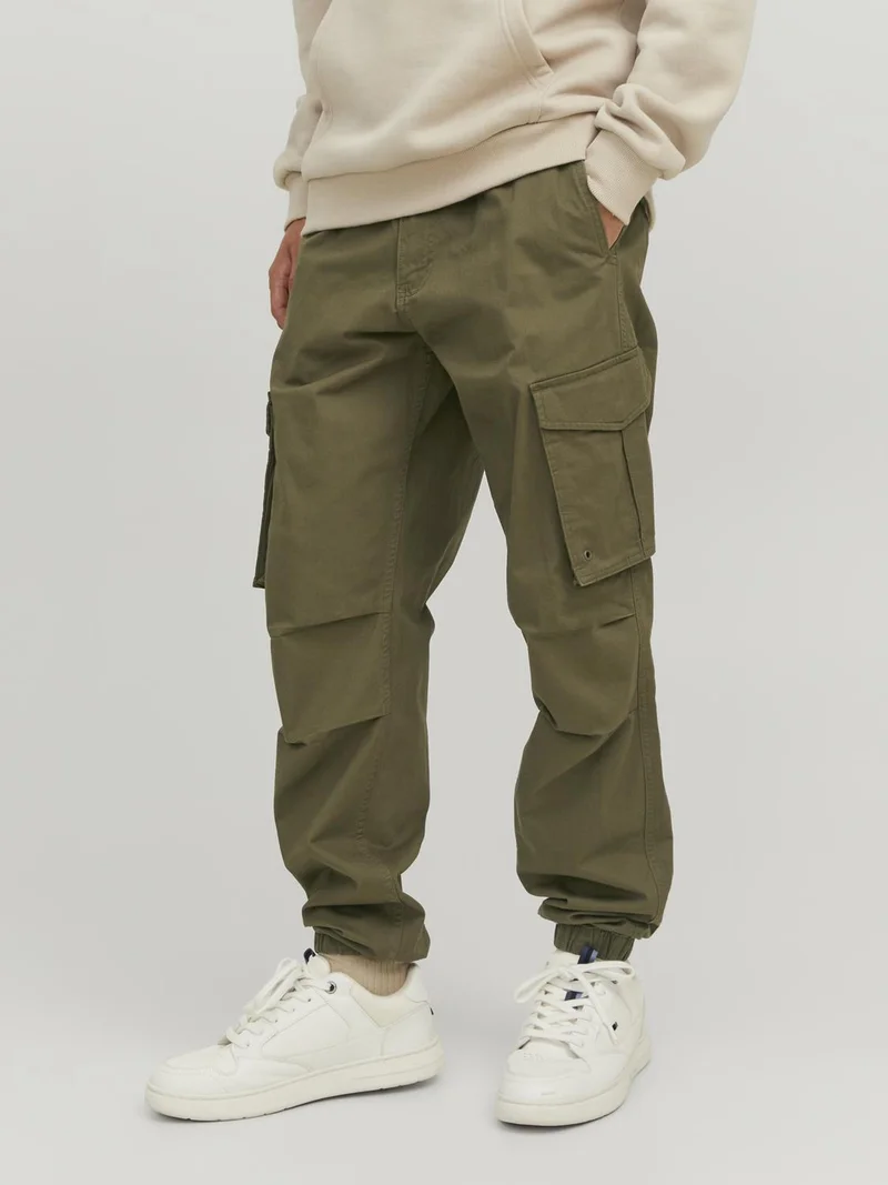 ever-popular Jack & Jones JPSTKANE JJNOAH CUFFED - Cargo trousers olive night Clothing Trousers Cargo trousers