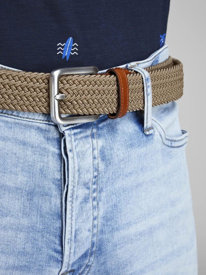 SAVE OFF Jack & Jones JACSPRING BELT - Braided belt incense Accessories Belts Braided belt
