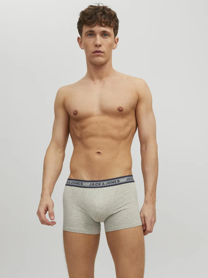 official online website Jack & Jones OLIVER TRUNKS 5 PACK - Pants dark grey melange Clothing Underwear & Socks Underpants Boxer shorts