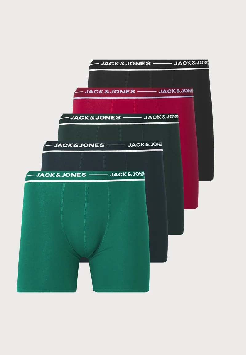 Top Designer Collections Jack & Jones JACCLAUS SOLID TRUNKS 5 PACK - Pants sky captain/rhubarb/scarab/green jacket/black Clothing Sale Underwear & Socks Bathrobes Boxer briefs