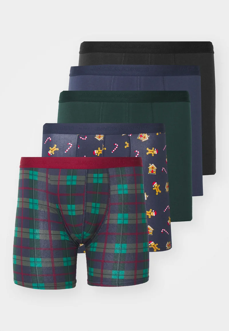 attractive price Jack & Jones JACXMAS TRUNKS 5 PACK - Pants nkwell/scarab Clothing Sale Underwear & Socks Bathrobes Boxer briefs
