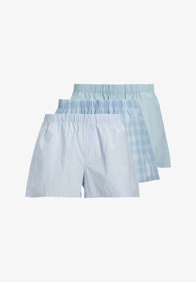 hot sale Online Jack & Jones JACMILANO 3 PACK - Boxer shorts chambray blue pack:chambray striped  skyway checks Clothing Underwear & Socks Underpants Boxer shorts