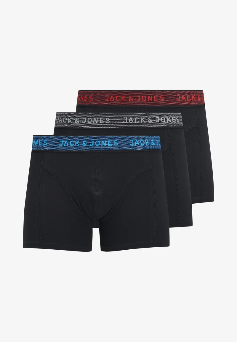 wholesale dealer Jack & Jones Junior JACWAISTBAND TRUNKS 3PACK  - Pants asphalt/hawaiian ocean/fiery red Clothing Underwear & Nightwear Underwear Bras & bustiers
