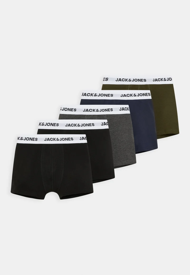 premier fashion designer Jack & Jones Junior JACBASIC WHITE TRUNKS 5PACK  - Pants black/navy blazer/forest night Clothing Underwear & Nightwear Underwear Bras & bustiers