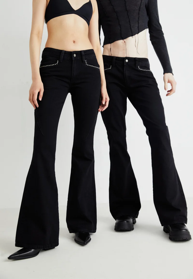 100% quality guarantee Jaded London DRIFT UNISEX - Bootcut jeans black Clothing Jeans