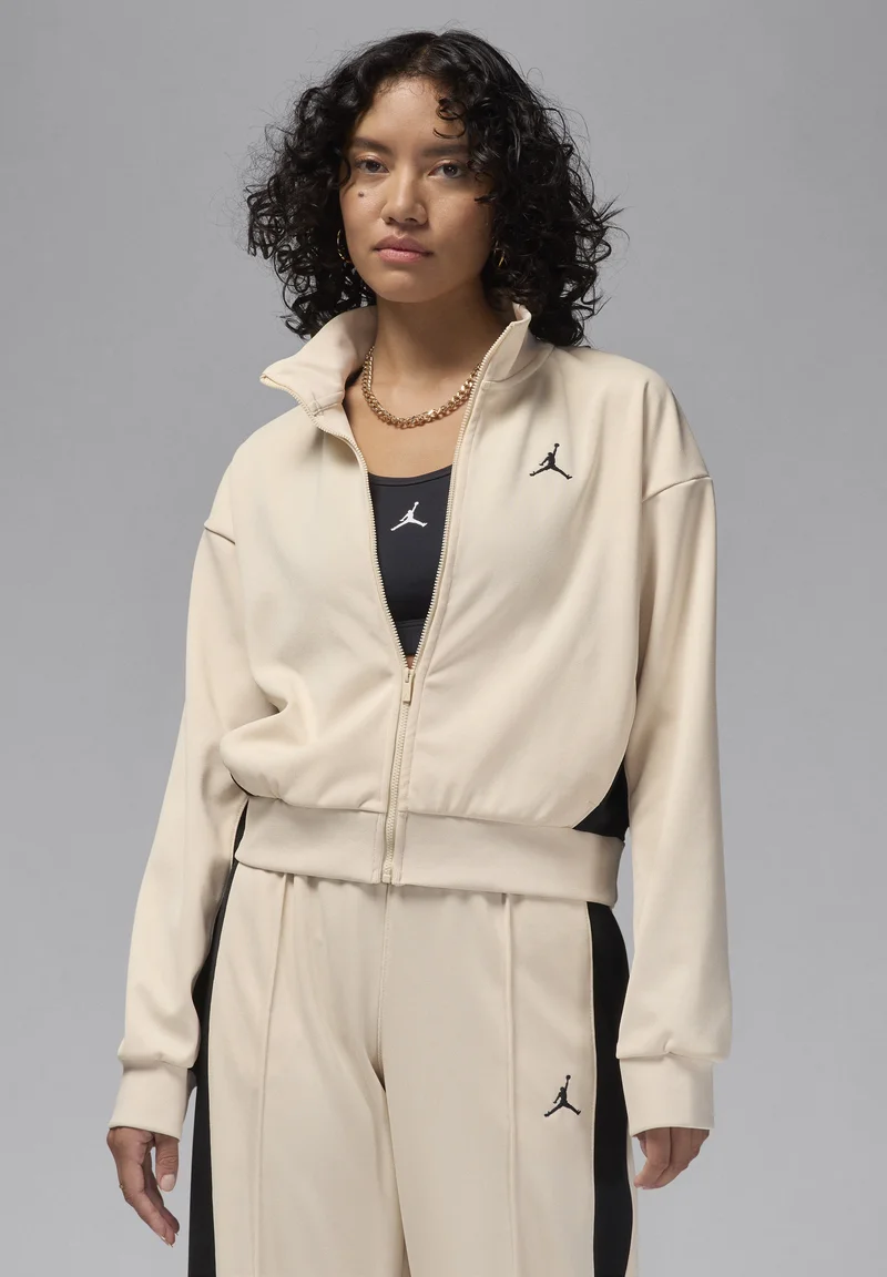 100% quality guarantee Jordan CORE - Training jacket legend lt brown black Clothing Jackets & Blazers Bomber Jackets