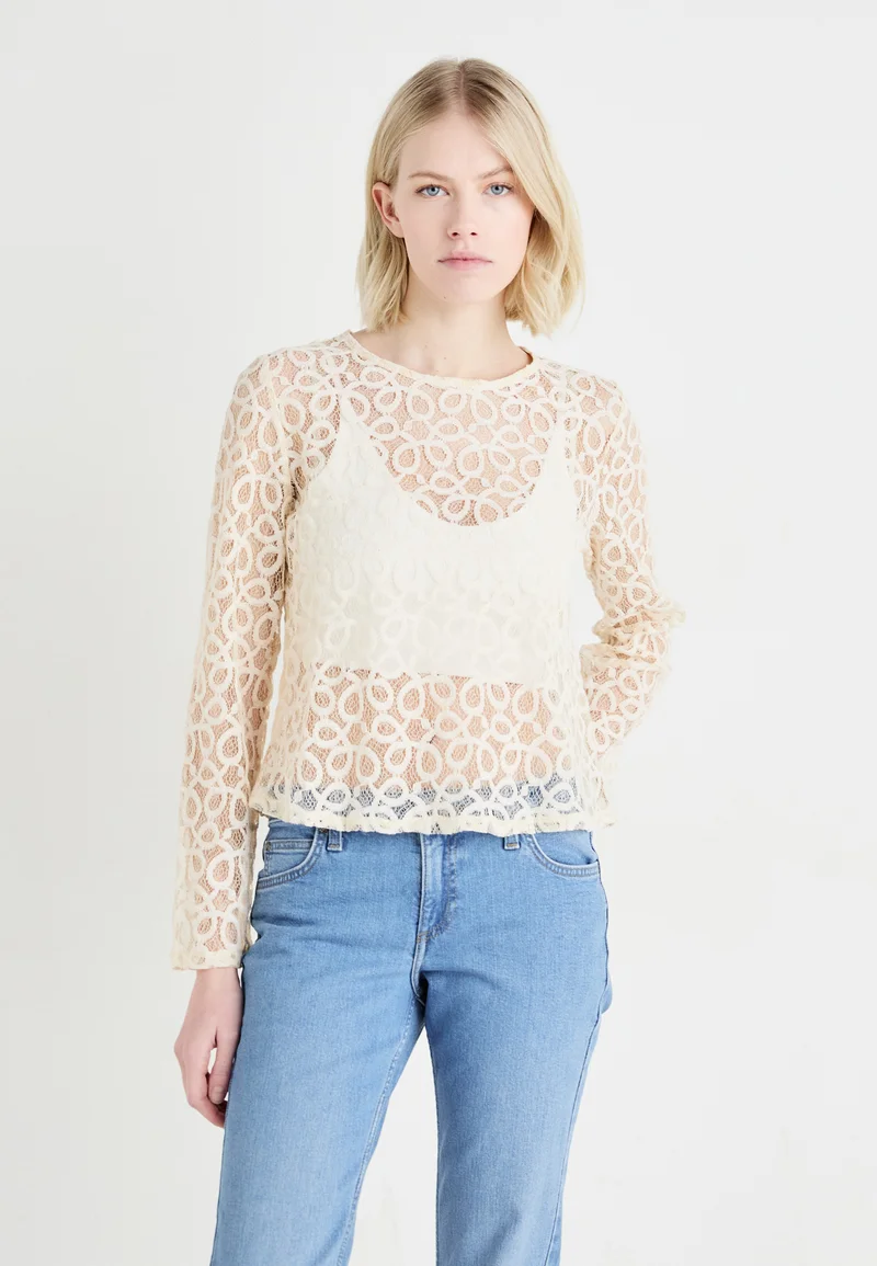 great deals JDY JDYMATHILDA - Long sleeved top sandshell Clothing Shirts & Blouses Blouses
