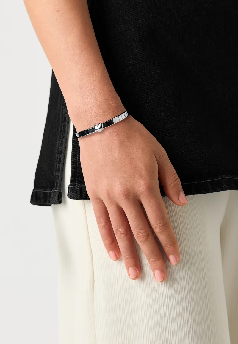 Discount kate spade new york HEART YOU HINGED BANGLE - Bracelet silver-coloured Accessories Jewellery Bracelets