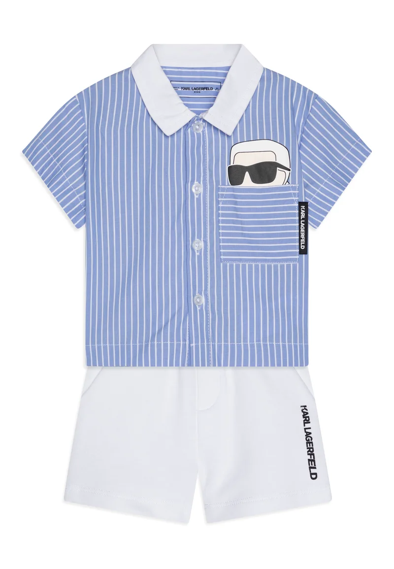 Top Brand Wholesale Online KARL LAGERFELD KIDS UNISEX SET - Button-down blouse bleu/blanc Clothing T-shirts & tops Blouses & tunics