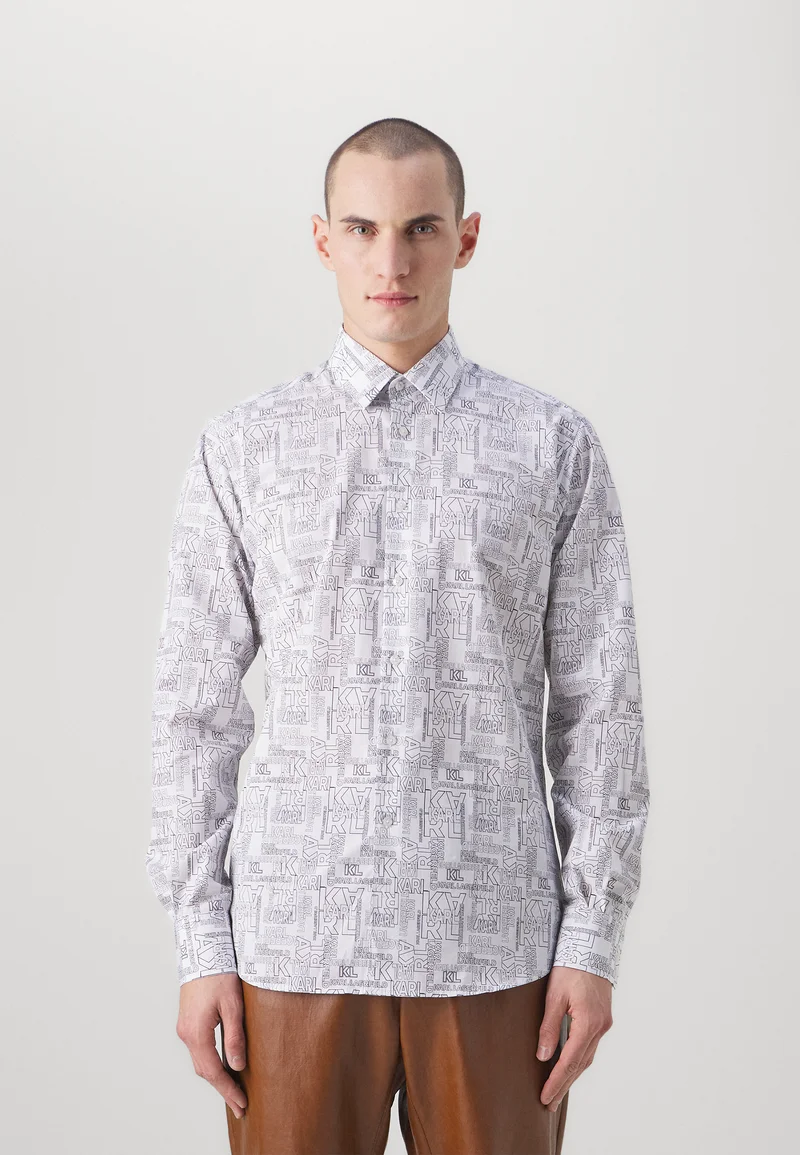 timeless design KARL LAGERFELD MODERN FIT - Shirt white/black Clothing Sale Shirts Business Shirts