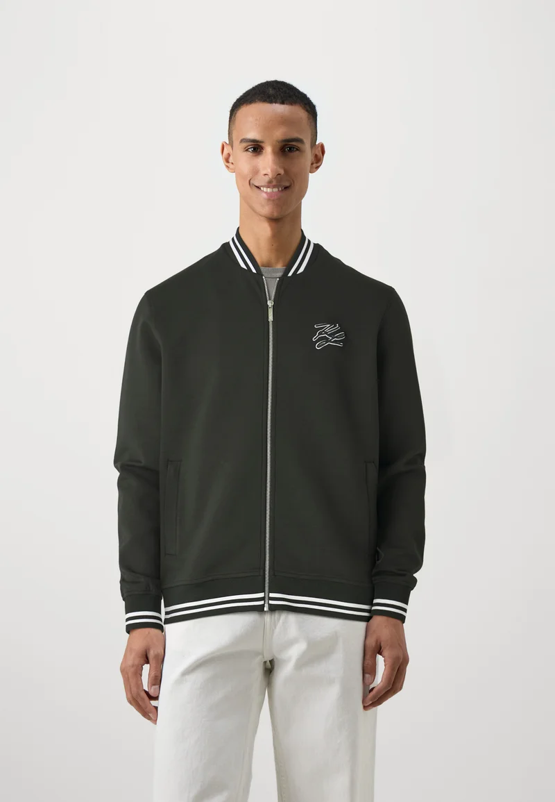 newest collection KARL LAGERFELD ZIP JACKET - Bomber Jacket black Clothing Sale Jackets Gilet Bomber Jackets