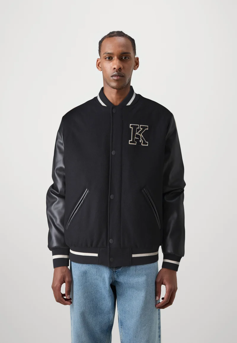 famous brand KARL LAGERFELD Bomber Jacket - black Clothing Sale Jackets Gilet Bomber Jackets