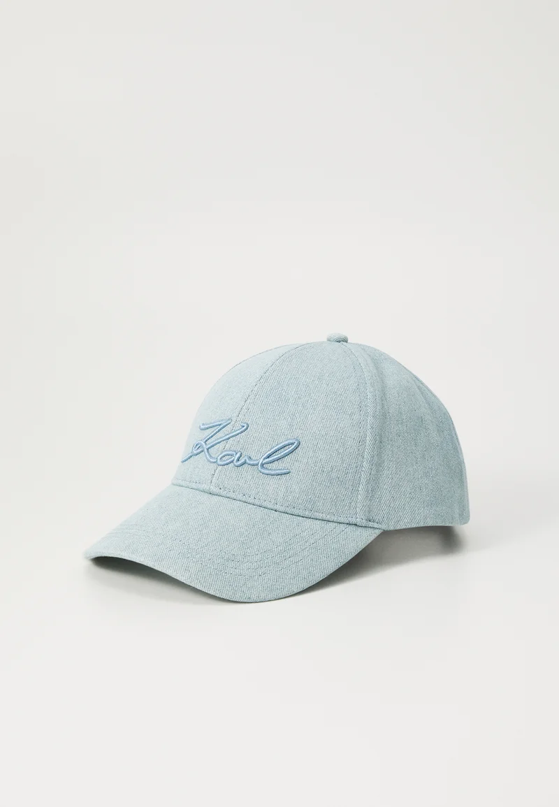 amazing selection KARL LAGERFELD SIGNATURE  - Cap mid blue denim Accessories Hats & headscarves Caps