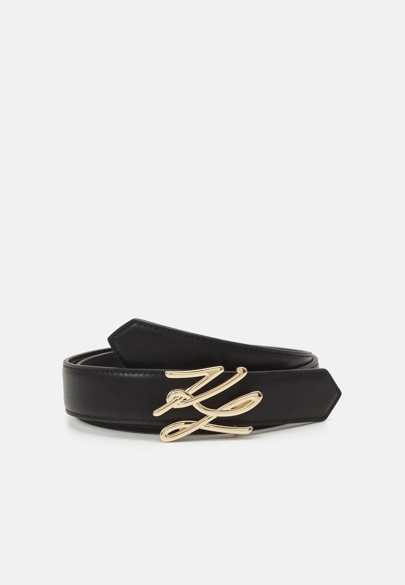 Elegant Factory Outlet KARL LAGERFELD MEDIUM AUTOGRAPH - Belt black Accessories Sale Belts Braided belt