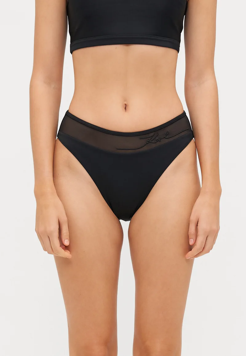 Exclusive Deals KARL LAGERFELD SIGNATURE RIO BOTTOM - Bikini bottoms black Clothing Swimwear Bikinis Bikini sets