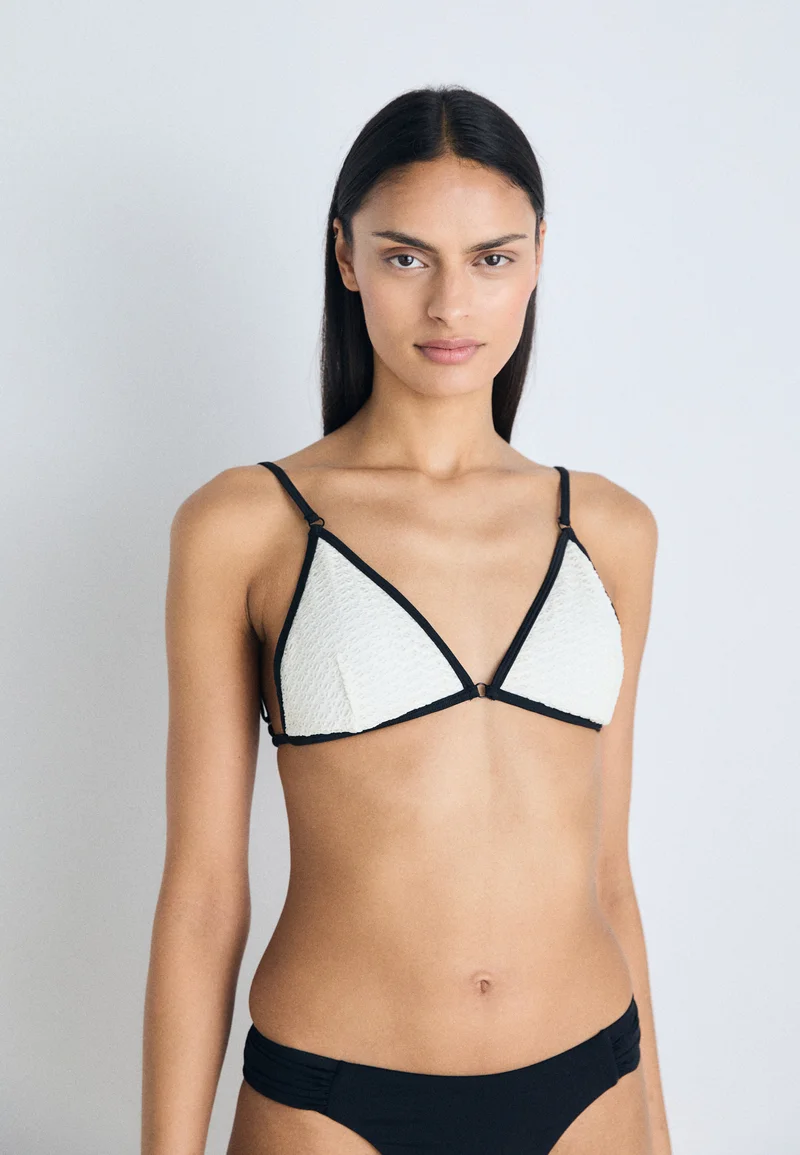 fashionable design KARL LAGERFELD TRIANGLE - Bikini top cannoli cream Clothing Swimwear Bikinis Bikini sets