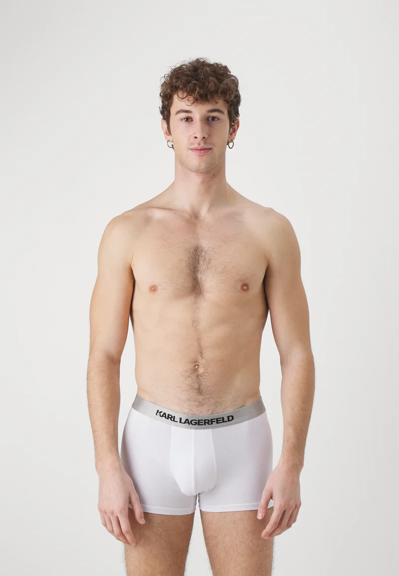 Outlet on Sale KARL LAGERFELD METALLIC ELASTIC TRUNK SET (PACK OF 3) - Pants black/white Clothing Sale Underwear & Socks Bathrobes Boxer briefs