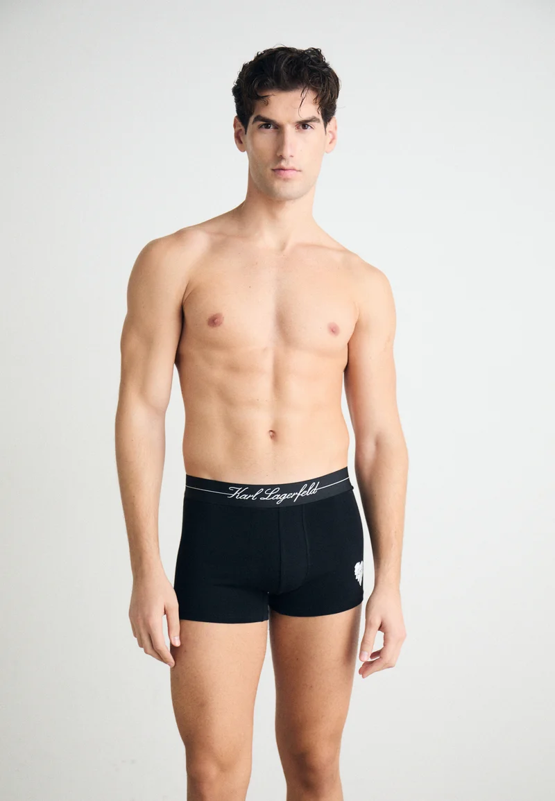 Most Fashionable Outlet KARL LAGERFELD HEART TRUNK 3 PACK - Pants black/grey melange Clothing Underwear & Socks Underpants Boxer shorts